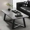 Mesa de centro para sala de estar, design estiloso para uso doméstico, adequada para escritório ou área de sofá, multifuncional, ideal para apartamentos pequenos, mesa de centro retangular com tampo de pedra sinterizada