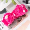 Diadema deportiva de coral fleece estilo coreano para el baño, banda para el pelo femenina, diadema de felpa con lazo para lavarse la cara y el maquillaje, tocado, venta al por mayor