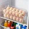 Caja Transparente de Plástico para Mascotas y Cocina Doméstica, Caja Multifuncional para Huevos con Asa, Bandeja para Huevos, Caja de Almacenamiento para Refrigerador