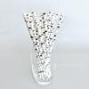 Pajita de papel nueva degradable pajita de papel desechable garra de gato blanco y negro barba decoración de fiesta pajita para beber