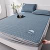 Nuevo Set de Tres Piezas de Sábanas Ajustables de Verano de Seda de Hielo y Látex Plegable para Estudiante de Dormitorio Individual Lavable a Máquina