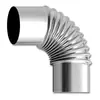 Tubo de escape de acero inoxidable de 70 mm de diámetro, tubo de escape de calentador de agua a gas, codo de chimenea, conducto de tubería alargada de acero inoxidable