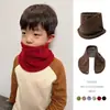 Bufanda protectora para el cuello de polar de doble cara para padres e hijos, bufanda cálida, chal pequeño, otoño e invierno