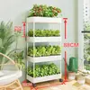 Conjunto de Caixas de Cultivo de Vegetais em Camadas para Varanda, Rack de Vegetais para Telhado, Vaso para Frutas Vermelhas, Suporte de Flores para Interior