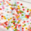 Lirio de los valles 6MM flor de cinco pétalos joyería para uñas mini simulación flor de color sólido aretes pasador accesorios de joyería para uñas