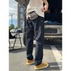 25 Pantalones Casuales de Trabajo Americanos Blancos de Etiqueta Ancha, Triángulo Funcional Pequeño, Sueltos Cónicos, para Hombres y Mujeres