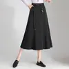 Falda Nueva de Cintura Alta Corte A para Mujer Otoño/Invierno 2026, con Caída y Elegante, Versátil, Adelgazante, de Longitud Media, de Moda