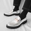 Zapatos de Cuero Formales de Negocios Nuevos Brogue Casual Mocasines Borlas Slip-On Zapatos de Cuero Británicos de Punta