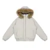 Chaqueta Casual de Algodón con Relleno y Capucha de Cuello Grande para Hombre, Holgada, Engrosada, Ropa Exterior Juvenil Versátil de Algodón, Top Cálido de Moda