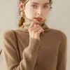 Suéter de Cachemira para Mujer BaiCaiRong 2026 Otoño/Invierno con Cuello Alto, Diseño Versátil, Tejido de Lana