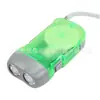 Lanterna Plástica Recarregável 2LED Acionada Manualmente Portátil para Exterior Autodefesa Lanterna de Emergência Recarregável Atacado Dropshipping