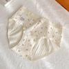 Verano 10A Antibacterial Dulce y Lindo Oso Niña Ropa Interior de Algodón Puro para Mujer Amigable con la Piel Transpirable Algodón Calzones Florales