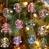 Navidad 12 Piezas Decoraciones de Gnomos Navideños de Madera Hechos a Mano Traje Perfecto para Adornos de Árbol y Ceremonia Festiva
