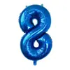 Globo de Película de Aluminio Digital Azul Oscuro Mediano Versión Americana de 32 pulgadas Decoración para el Primer Cumpleaños de Niños
