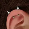 Aleación de Titanio F136 Rosca Externa Cono Puntiagudo Clavo Diablo Clavo de Hueso de Oreja Clavo Diente de Tigre Clavo de Oreja Clavo de Labio Joyería para Piercing G23