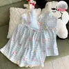 Pijama de Algodón Nube Nuevo Estilo de Verano para Mujer, Tirantes con Estampado de Estrellas, Pantalones Cortos con Almohadillas en el Pecho, Ropa de Abrigo Estilo Girly, Ropa para el Hogar