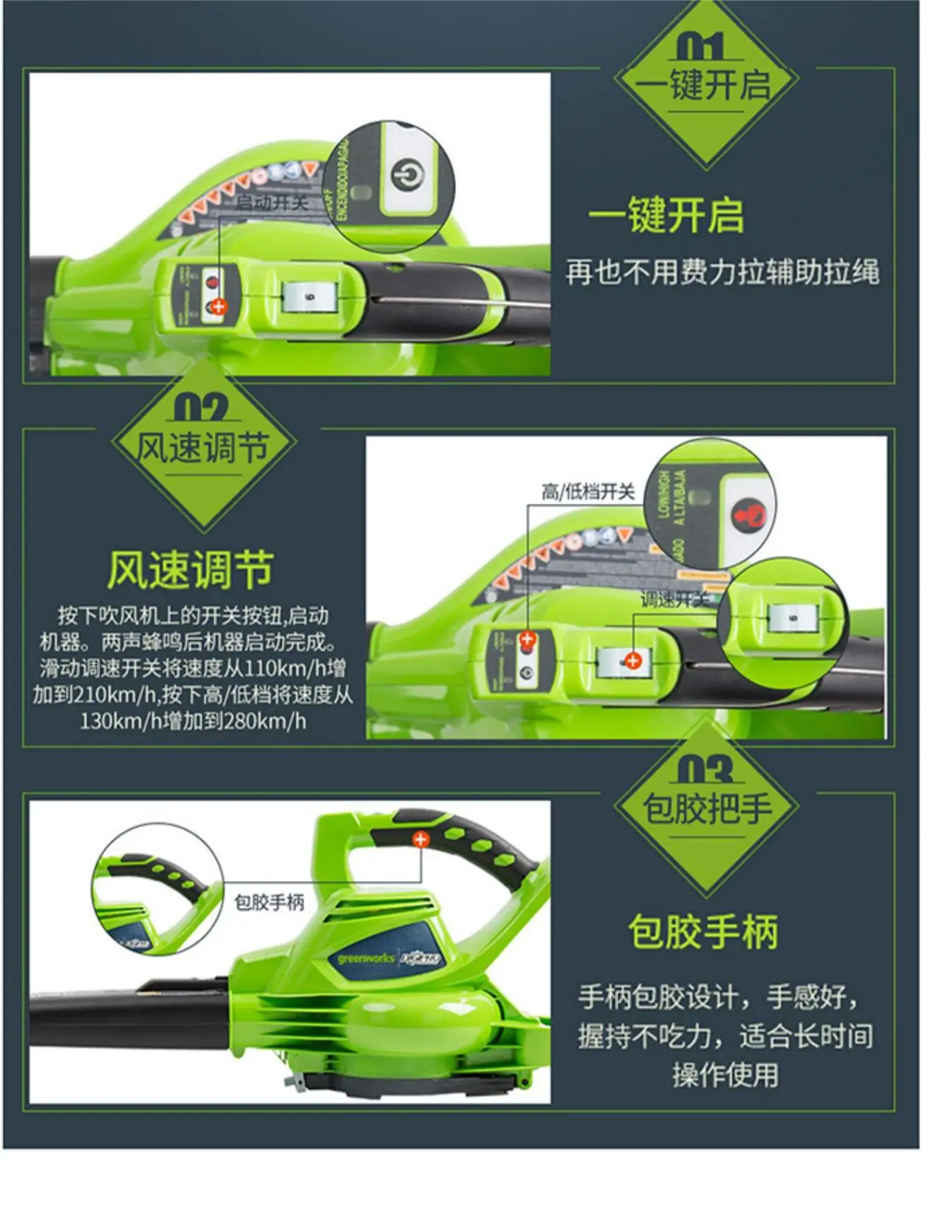 KS288凯姿充电式鼓风机强力吹风机锂电吹率工业用吹灰机.j
