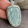 Aretes con Forma de Calabaza Incrustados con Plata 925 y Pedrería, Anillo de Jade Verde Claro, Colgante, Pulsera de Material de Jade Natural Grado A