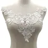 Fondo de Malla Cuerda Trenzada Bordado Collar Flor Polié Seda Bordado Cuello Falso Accesorios para Vestido de Novia Cuello Pecho Cuerda para Coche Cuello Falso