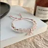 Nuevo Pulsera de Madera de Sándalo Verde Retro Estilo Chino para Mujer, Pulsera Tejida con Hebilla de Paz Estilo Chino, Ajustable Cristal al por Mayor