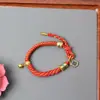 Nuevo Pulsera Zaki Lam Tejida a Mano Estilo Xizang con Nudo de Maíz, Pulsera de Cuerda de Algodón Retorcida a Mano Estilo Xizang Hecha a Mano Finamente Elaborada