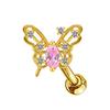 Getta europeu e americano cross-border borboleta nariz stud nariz anel nariz acessórios zircão nariz stud body piercing joias fabricante em estoque