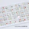 Dongzhou Rosa Sakura Recubierto Accesorios de Pedrería para Uñas Roca Dulce Corazón Retorcido Vidrio Puntiagudo Pedrería Brillante Adhesivo para Uñas Pedrería