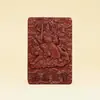 Amuleto de madera fulminada para atraer riqueza, Dios de la Riqueza de los Cinco Caminos de Zhao Gongming, colgante de doble cara, madera de azufaifo fulminada, artículos taoístas, venta al por mayor de instrumentos mágicos