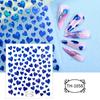 Pegatinas Transfronterizas Nuevas para Arte de Uñas Día de San Valentín Pareja Dulce Amor Rojo y Azul Láser Adhesivo Pegatinas para Uñas
