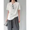Camiseta Versátil de Manga Corta Estilo Coreano Luxi para Mujer, Nueva Camiseta Ligera Transpirable de Cuello Redondo para Verano 21015