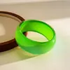 Pulseira Geométricas Redondas Iridescentes de Resina Europeia e Americana, Pulseira de Nicho Dopamina Transfronteiriça de Alto Padrão, Joia de Mão Simples na Moda para Mulheres