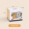 Taza de Cerámica Estilo Japonés para Niñas y Parejas, Adecuada para Beber Agua, Uso en Casa, Uso en la Oficina, Taza de Café Transfronteriza, Taza de Té, Personalizable