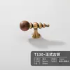 Alça de latão Novo estilo antigo chinês porta de armário guarda-roupa sapateira móveis estilo minimalista francês nogueira alça longa