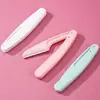 3 Cajas Plegables Cuchillo para Cejas Rascador de Cejas de Seguridad Femenino Anti-arañazos Traje para Principiantes Hoja Reemplazable