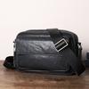 Moda Tendência Couro Genuíno Horizontal Pequena Bolsa Transversal para Celular Casual Luxo Leve Camada Superior Couro de Vaca Bolsa de Ombro Masculina Personalizada