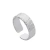 Anillo hueco ajustable de acero inoxidable estilo ins europeo y americano para mujer, de doble capa, elegante, único, diseño de nicho