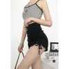 Shorts Vaqueros Casuales Estilo Ins para Mujer, Diseño Delgado de Verano, Shorts de Moda para Chicas, Shorts Vaqueros Cortos de Cintura Alta con Cordón, Estilo A