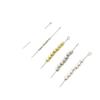18k Real Gold Laser Beads Round Beads Diy Jóias Pulseira Wen Play Scattered Beads Metal Copper Gold Plated Gasket Acessórios