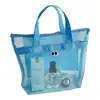 Bolsa de Praia para Mulheres, Estilo Coreano de Verão, Rede, Europeia e Americana, Transfronteiriça, Impermeável, Necessaire, Bolsa de Armazenamento Portátil de Grande Capacidade para Uso ao Ar Livre