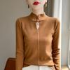 2024 otoño e invierno nuevo suéter de punto para damas mujeres retro traje Tang cuello mao chino cuello cheongsam fabricantes venta al por mayor generación