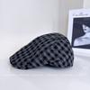 Sombrero de Moda a Cuadros Deshilachado 2025 para Mujer, Nuevo Gorro de Pico Coreano Versátil de Otoño, Boina de Temperamento Artístico