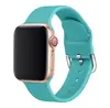 Adecuado para apple watch1234 apple watch Correa iwatch Modificado Correa de Silicona Color Puro Hebilla