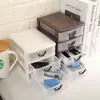 Caja de Almacenamiento Cosmético Tipo Cajón Caja de Almacenamiento de Plástico para Escritorio Gabinete de Almacenamiento para Escritorio de Oficina Gabinete de Acabado Gabinete de Almacenamiento Gabinete de Estantes
