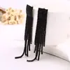Pendientes de borla de diamante de joyería europea y americana para mujer, moda coreana, pendientes de joyería con pedrería, temperamento, E015