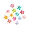 Pequeños Accesorios de Flor Colorida de Resina para Manualidades Joyería Horquilla Diadema Colgante Imán para Refrigerador Accesorios para Funda de Teléfono Parche