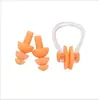 Juego de tapones para los oídos con clip nasal de silicona para natación, resistentes al agua, suaves, 11 g