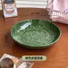 Estilo Ins Coreano Tigela de Tinta Salpicada Cerâmica Retro Tigela para Frutas Iogurte Cereal Café da Manhã Tigela Grande de Arroz Tigela de Sobremesa Conjunto