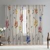Cortina de gasa transparente de la serie de flores más popular de Amazon, ideal para el hogar, el dormitorio, el balcón y la ventana salediza, sin perforaciones.