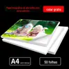 Papel Fotográfico Adesivo A4 de Alto Brilho 115G135G150G Papel Fotográfico Autoadesivo Papel Fotográfico para Impressão Inkjet