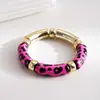 Pulsera Redonda de Acrílico con Gradiente y Lunares Transfronteriza Europea y Americana, Pulsera Retro Simple y Única, Joyería de Alta Gama de Nicho